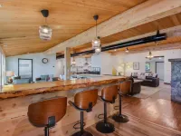 Hygge Lodge is a gorgeous lakefront gathering place for year round family fun.