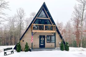 Exclusive Couples Getaway with Romantic Amenities, Private & Beautiful A-Frame