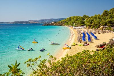 Private Beach Villa Eufrosini Large Private Pool Walk to Beach Sea Views A C Wifi Car Not Required - 2301 Photo