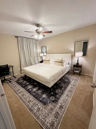 King bed apartment in Medical Center -NRG -Downtown.Free parking,WiFi,pool, gym