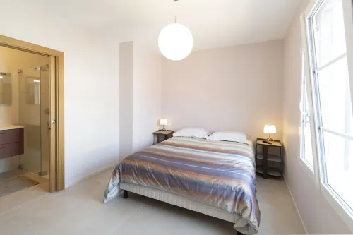 Old village school with swimming pool