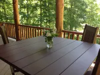 Secluded 3-bedroom cabin on 42 wooded acres with fishing pond, AC, WiFi