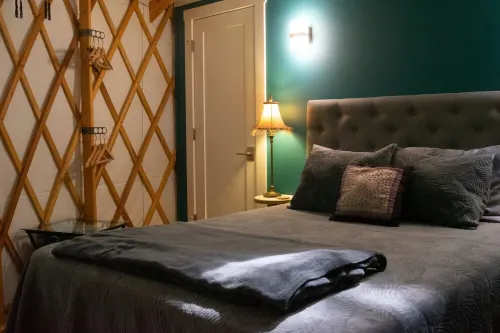 JP's Waterfront Yurt with Heating, Cooling & Wifi  /  Glamping on the River