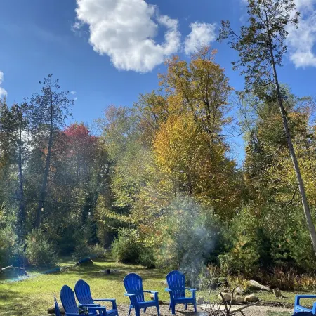The perfect ADK log cabin getaway on 4 acres and 5 min. to town!