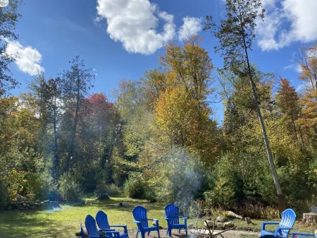 The perfect ADK log cabin getaway on 4 acres and 5 min. to town!