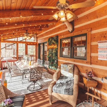 Modern luxury 4 Bedroom cabin with game room, hot tub, sauna and home theater