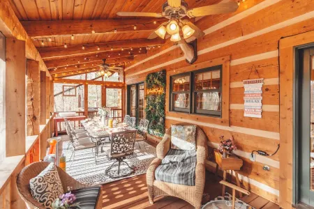 Modern luxury 4 Bedroom cabin with game room, hot tub, sauna and home theater