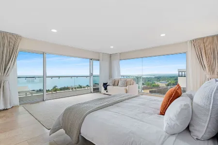 Cliffside Castle with Bay and City Views