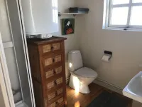 View of volcano Hekla and horse pastures, very cozy and quiet,