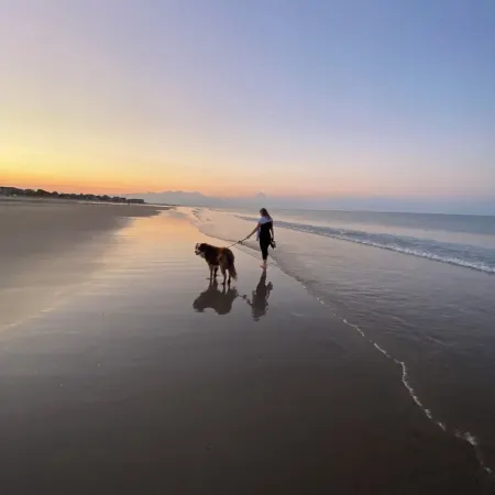 Short walk to the beach! See & hear the ocean in the distance. Great living area