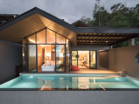 วิลล่าห้องนอนหนึ่งห้องวิวเมืองพร้อมสระว่ายน้ำ