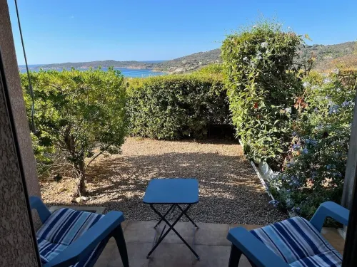 Sea view. Luxury residence in a flower-filled park. 3-star rating Hotels in Cargese