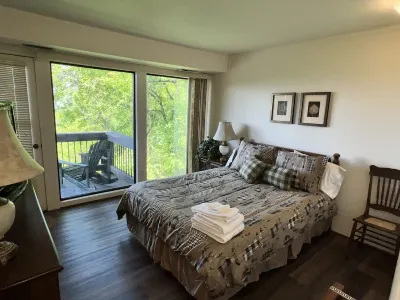 Wonderful view 2/2 villa. A block away from the Blue Ridge Parkway. 2 balconies! Hotel a 