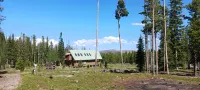 Off the grid cabin on private land surrounded by national forest.