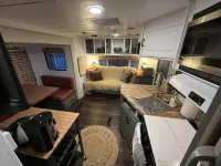 Modern Vintage Camper w/ Peaceful Private Yard