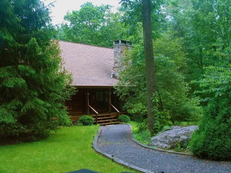 Rare private cabin retreat surrounded by 1700 acres of woods, yet close to town.