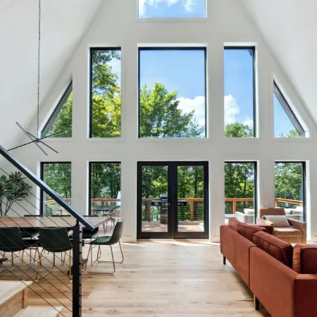 Modern A-Frame near many wineries and activities: fire pit, King beds, & more!