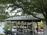 Spacious lakefront home with private boathouse and game room!