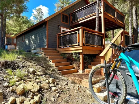 Modern Mountain Cabin with AC, Beautiful Views. 3 Min to Midtown.