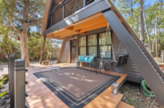 Cozy Cabin with Hot Tub and Fire Pit - Unique Coastal Retreat