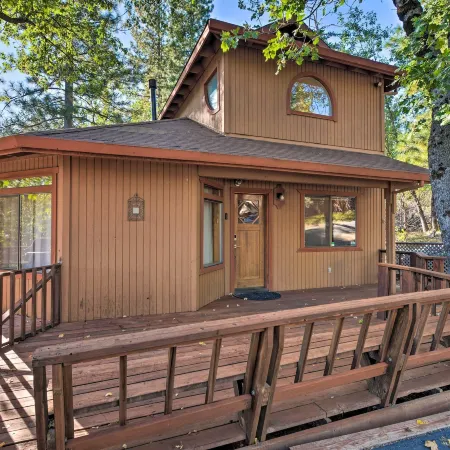 Deck + Grill: Mtn Haven in Stanislaus Nat'l Forest