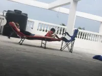 Beautiful 2 story beach house with an ocean view on the rooftop.