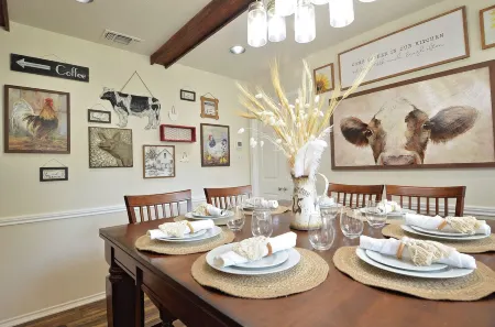 4-bedroom farmhouse in charming Burleson with WiFi, AC. Book now