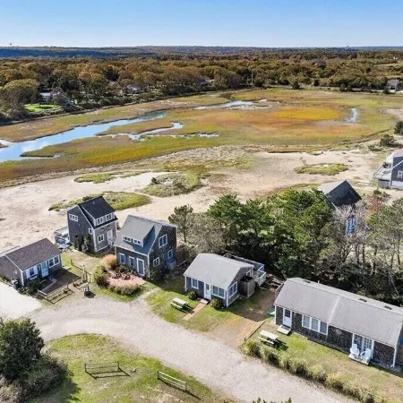 Charming Seaside Cottage Sleeps 9 with WiFi, AC, 2 Min Walk to a Private Beach