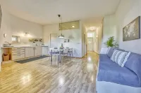 Centrally located apartment with garage & small outdoor area