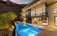 Modern Mountain Escape - Saltwater Pool, City Views & Private Trail