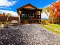 New Romantic LURAY Couples Log Cabin #3 Hot Tub Stone Fireplace Mountain View