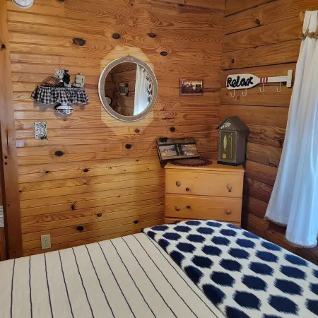 Cabin #10-Cozy log cabin nestled in the woods brief walk to Table Rock Lake