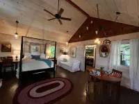 Coltsfoot Cottage nestled in the foothills of the Appalachian Mountains.