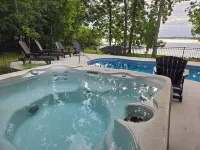 Lakeside Home, New Pool, Carriage House, level & private, 6 BR, 120'  frontage!
