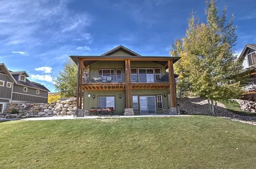 Private beach, pools/hot tub, winter sports, sleeps 20