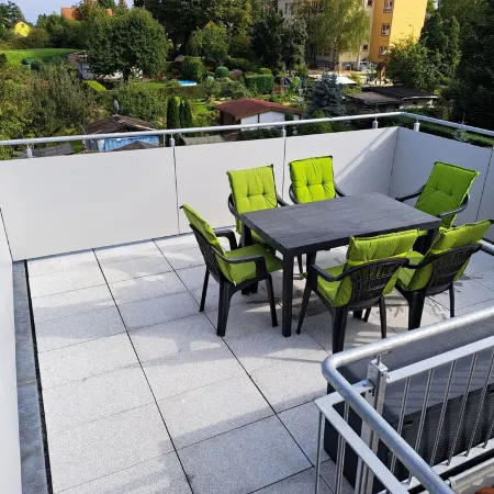 Geräumige Ferienwohnung "dresdner Stadt-terrasse" für 5 Erw., Kinder Willkommen