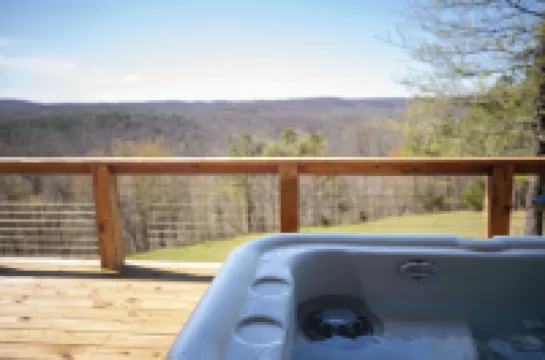 Hot Tub, Patio, and Fire Pit - Cooper's Ozark Cabin