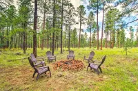 Rustic Pinetop Log Cabin w/ Fire Pit + Grill!