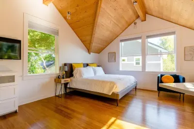 Walk to Restaurants, or Minutes to City from Backyard Cottage Hotels near Target