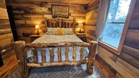 4 Bedroom lodge on wooded land with heated swimming pool and hot tub