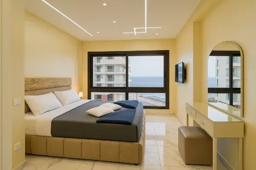 Beachfront Chalet in Porto Said with Pool & GA