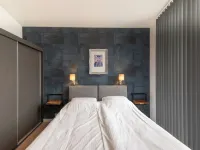 Modern Chalet with a Fireplace