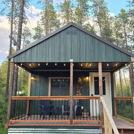 Eagle's Nest: a cozy cabin beneath the pines at Glacier Lodge Cabins