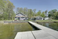 Spacious Delton Home w/ Fire Pit + Lake Views - 3-Star