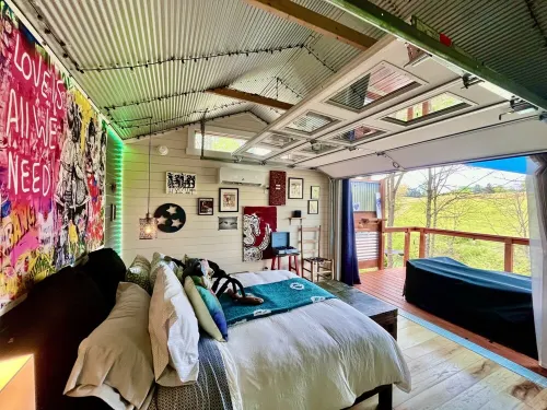 Three Cabins On The River in Downtown Sparta #hike #kayak #tinyhousecollection