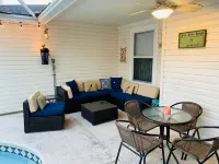 Cheerful three bedroom home with a pool
