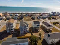 Ocean-View Home w/ Hot Tub, Fire Pit & Elevator, 3-Min Walk to Beach Access Hotels in Topsail