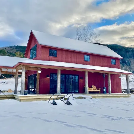 Sweeping Vermont Views from A Designer Mount Ascutney Cabin Close to Everything
