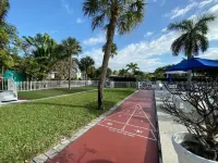 Pool view.  Upstairs unit & workspace