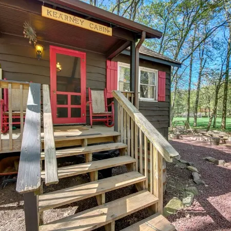Rustic cabin at the rock.